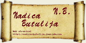 Nadica Butulija vizit kartica
